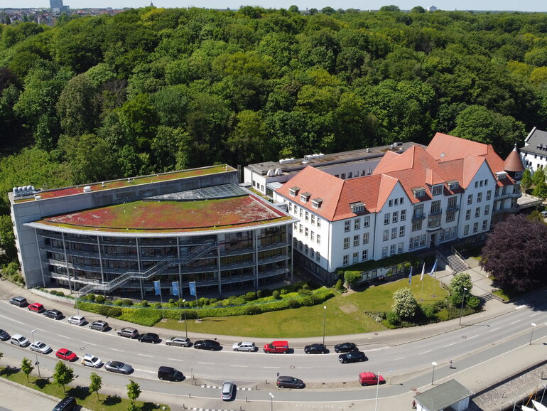 Main Kiel Institute building at the Kiel Fjord