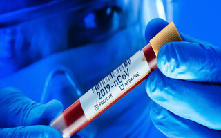 Chinese Corona Virus Blood Test Concept