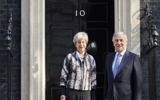 Visit of the President of the European Parliament to London - Antonio TAJANI - EP President meets with Teresa MAY - Prime Minister of the United Kingdom at 10 Downing street