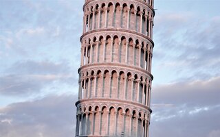 Part of the leaning tower of Pisa