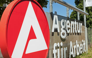 Sign of the German Employment office