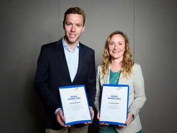Laureates Hendrik Mahlkow and Katrin Kamin