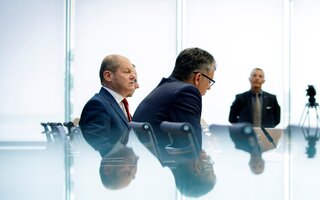 Finance minister Olaf Scholz during a federal press conference