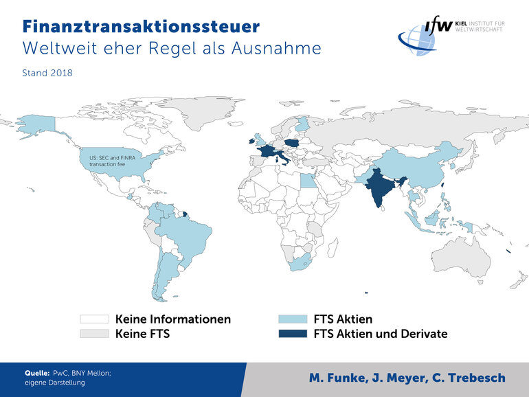 Grafik - Finanztransaktionssteuer, weltweit eher Regel als Ausnahme