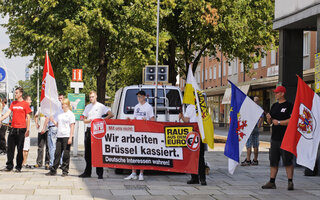 Demonstration of National Democratic Party Germany