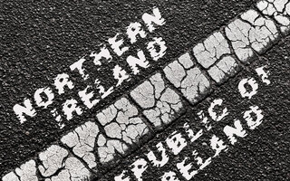 Street border Northern Island and Republic of Ireland