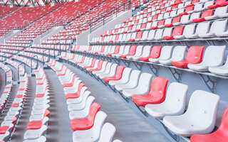 Empty tribune in a stadium