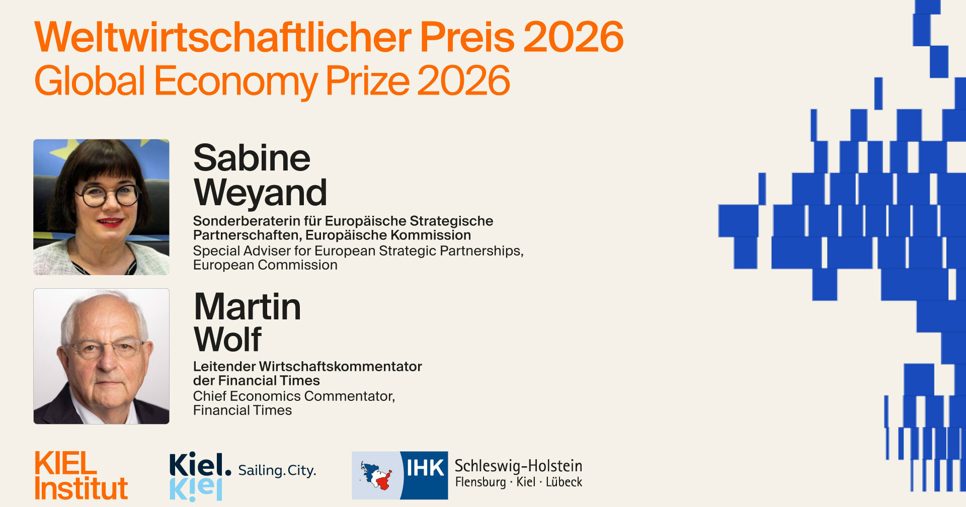 Global Economy Prize 2026 goes to Sabine Weyand and Martin Wolf