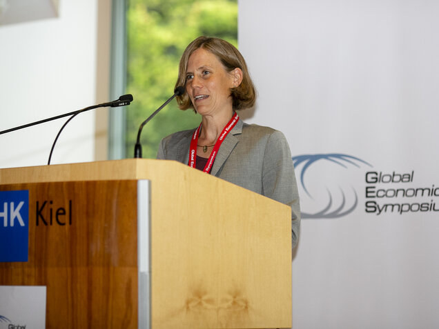 Speaker on stage